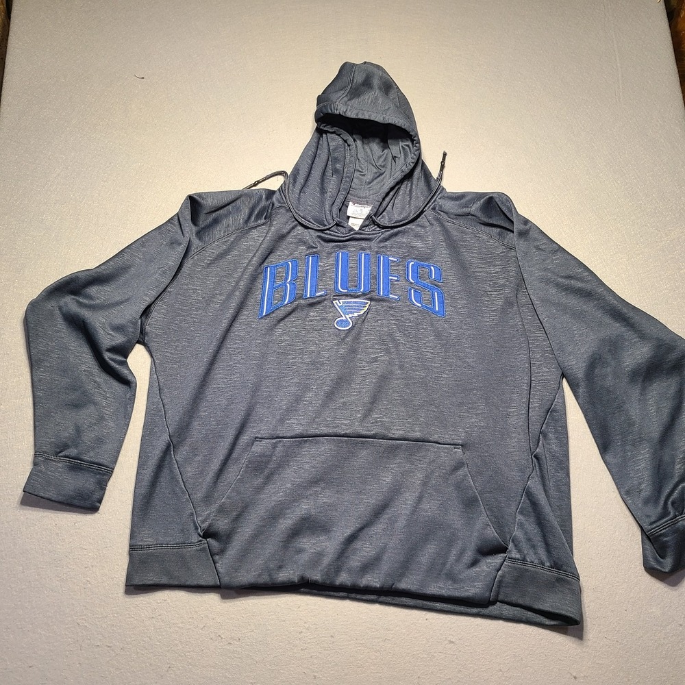 St. Louis Blues Men's Blue Hoodie Pullover Jacket Champion Brand XL
